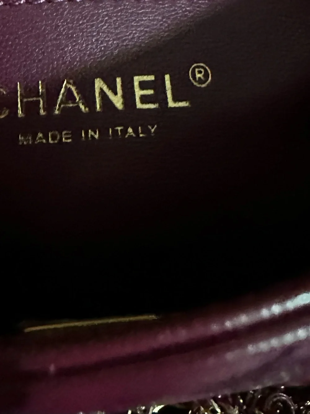 CHANEL Quilted Lambskin Mini Flap Bag in Burgundy with Gold Hardware &Top Handle
